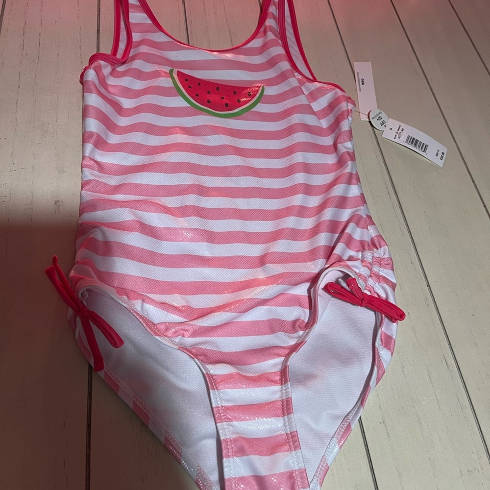 Pink Striped Watermelon Swimsuit NEW